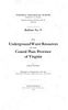 Boletín 005, Recursos hídricos subterráneos de la provincia de la llanura costera de Virginia