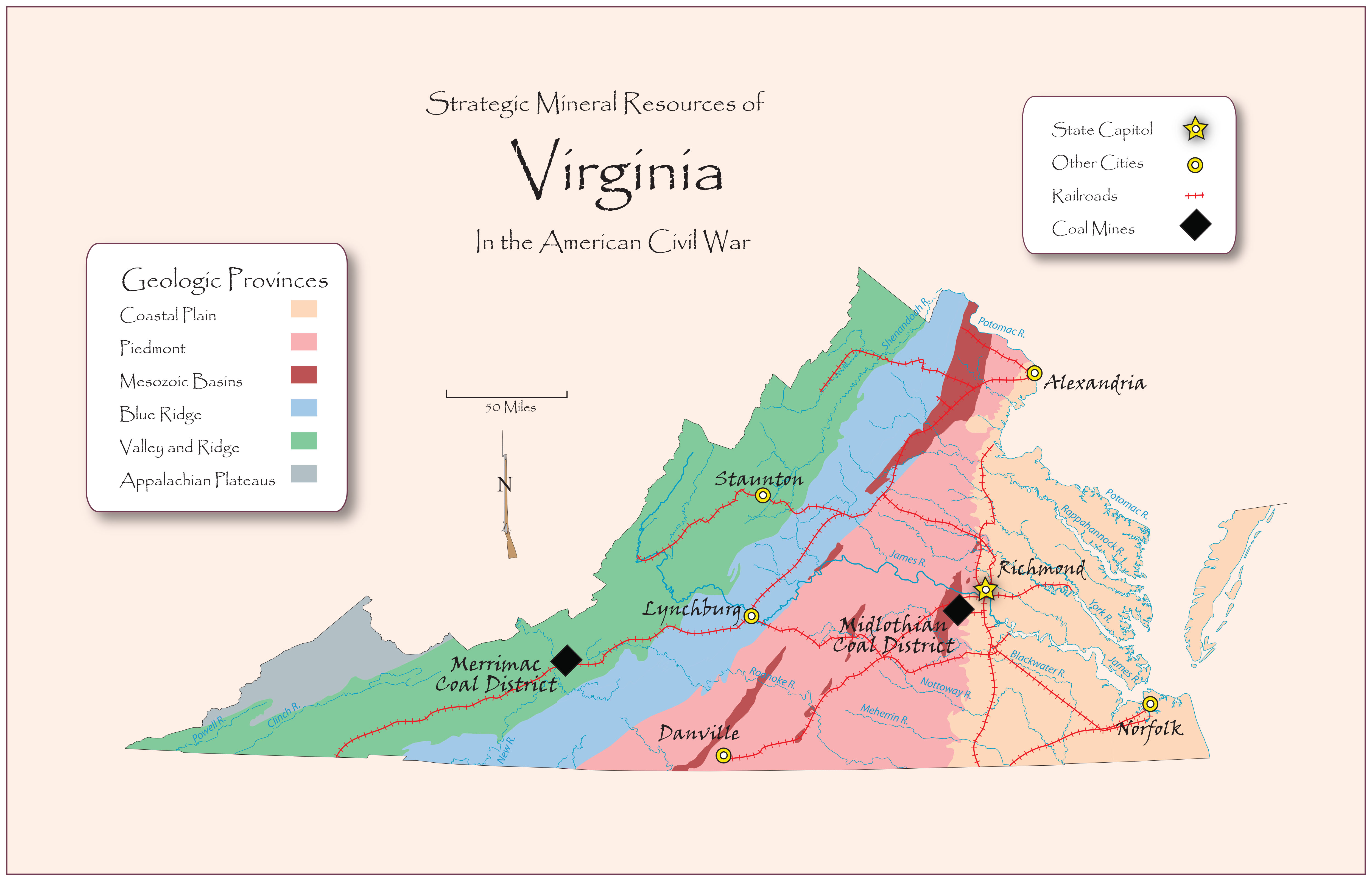 Recursos Minerales Estratégicos de Virginia en la Guerra Civil Americana - Carbón