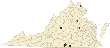 Minas de plata y prospectos en Virginia