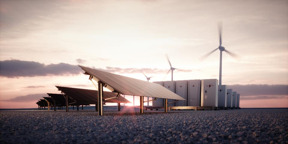 Batería solar eólica